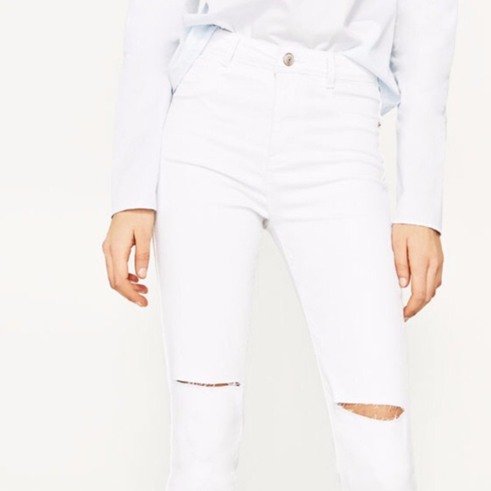 White Zara pants